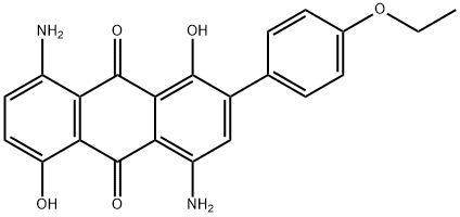 4,8-diamino-2-(4-ethoxyphenyl)-1,5-dihydroxyanthraquinone  Struktur