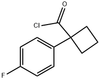 Cyclobutanecarbonyl chloride, 1-(4-fluorophenyl)- (9CI) Struktur