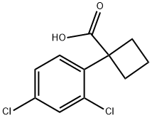 1-(2,4-dichlorophenyl)cyclobutane-1-carboxylic acid Struktur