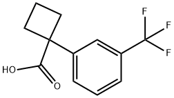 1-[3-(trifluoromethyl)phenyl]cyclobutane-1-carboxylic acid Struktur