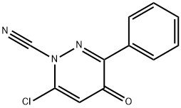 6-CHLORO-4-OXO-3-PHENYL-1(4H)-PYRIDAZINECARBONITRILE Struktur