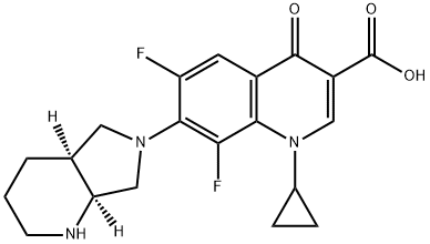 3-Quinolinecarboxylic acid, 1-cyclopropyl-6,8-difluoro-1,4-dihydro-7-(octahydro-6H-pyrrolo[3,4-b]pyridin-6-yl)-4-oxo-, (4aS-cis)-