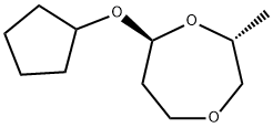 1,4-Dioxepane,7-(cyclopentyloxy)-2-methyl-,trans-(9CI) Struktur