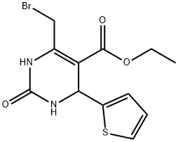 ETHYL 6-(BROMOMETHYL)-2-OXO-4-THIEN-2-YL-1,2,3,4-TETRAHYDROPYRIMIDINE-5-CARBOXYLATE Struktur