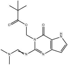 N1-(Pivaloyloxy)Methyl-N2-(diMethylaMino)Methylene 9-Deazaguanine Struktur