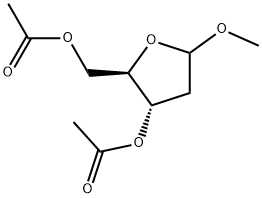 Methyl-2-deoxy-D-ribofuranoside diacetate  Struktur