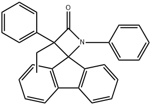 3-Ethyl-1,3-diphenylspiro[azetidine-2,9'-[9H]fluoren]-4-one Struktur