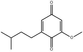 2-Isopentyl-6-methoxy-2,5-cyclohexadiene-1,4-dione Struktur