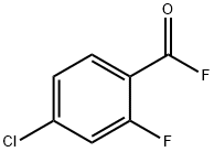 Benzoyl fluoride, 4-chloro-2-fluoro- (9CI) Struktur