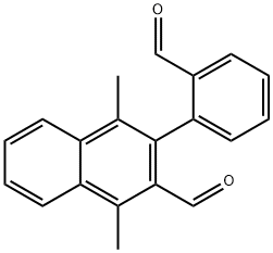 1,4-Dimethyl-3-(2-formylphenyl)-2-naphthaldehyde Struktur