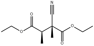 Butanedioic acid, 2-cyano-2,3-dimethyl-, diethyl ester, (R*,R*)- (9CI) Struktur