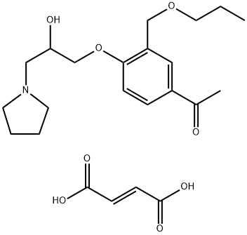 but-2-enedioic acid, 1-[4-(2-hydroxy-3-pyrrolidin-1-yl-propoxy)-3-(pro poxymethyl)phenyl]ethanone Struktur