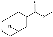 3-Oxa-9-azabicyclo[3.3.1]nonane-7-carboxylic acid methyl ester Struktur