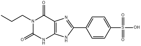 4-(2,3,6,7-TETRAHYDRO-2,6-DIOXO-1-PROPYL-1H-PURIN-8-YL)-BENZENESULFONIC ACID Struktur