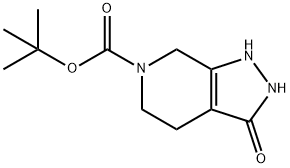 6H-PYRAZOLO[3,4-C]PYRIDINE-6-CARBOXYLIC ACID, 1,2,3,4,5,7-HEXAHYDRO-3-OXO-, 1,1-DIMETHYLETHYL ESTER Struktur