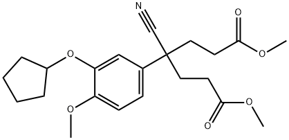 DIMETHYL 4-CYANO-4-[3-(CYCLOPENTYLOXY)-4-METHOXYPHENYL]HEPTANEDIOATE Struktur