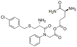 gamma-glutaminyl-S-(4-chlorobenzyl)cysteinyl-phenylglycine Struktur