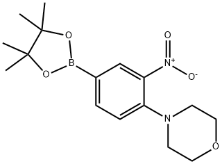 4-[2-Nitro-4-(tetramethyl-1,3,2-dioxaborolan-2-yl)phenyl]morpholine Struktur