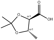 1,3-Dioxolane-4-carboxylicacid,2,2,5-trimethyl-,trans-(9CI) Struktur