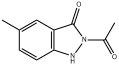 3H-Indazol-3-one,  2-acetyl-1,2-dihydro-5-methyl- Struktur