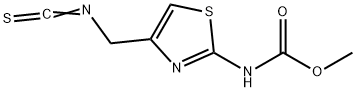 methyl 4-(isothiocyanatomethyl)thiazole-2-carbamate Struktur