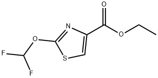 4-Thiazolecarboxylicacid,2-(difluoromethoxy)-,ethylester(9CI) Struktur