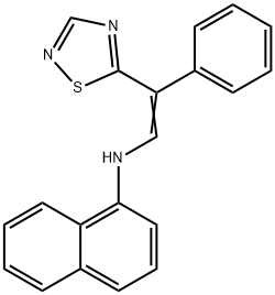 1-(Naphth-1-ylamino)-2-phenyl-2-(1,2,4-thiazol-5-yl)ethene Struktur