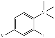 TRIMETHYL(4-CHLORO-2-FLUOROPHENYL)SILANE 96%5-CHLORO-2-(TRIMETHYLSILYL)FLUOROBENZENE Struktur