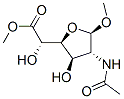 .beta.-D-Glucofuranosiduronic acid, methyl 2-(acetylamino)-2-deoxy-, methyl ester Struktur