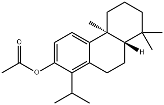 2-Phenanthrenol, 4b,5,6,7,8,8a,9,10-octahydro-4b,8,8-trimethyl-1-(1-methylethyl)-, acetate, (4bS,8aS)- Struktur