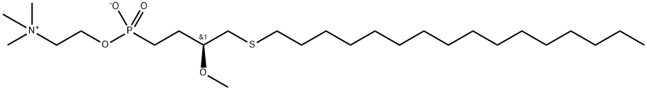 2'-(trimethylammonio)-ethyl-4-(hexadecylthio)-3-methoxybutane phosphonate Struktur