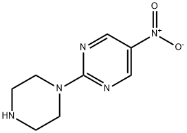 PYRIMIDINE, 5-NITRO-2-(1-PIPERAZINYL)- Struktur