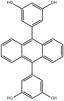 9,10-雙(3,5-二羥基苯基)蒽 結(jié)構(gòu)式