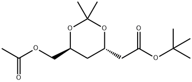 (4R-cis)-6-[(乙酰氧基)甲基]-2,2-二甲基-1,3-二氧六環(huán)-4-乙酸叔丁酯, 154026-95-6, 結(jié)構(gòu)式