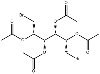 1,6-Dibromo-1,6-dideoxy-D-mannitol 2,3,4,5-tetraacetate Struktur