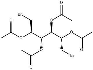 1,6-Dibromo-1,6-dideoxygalactitol 2,3,4,5-tetraacetate Struktur