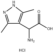 Amino-(3,5-dimethyl-1H-pyrazol-4-yl)-acetic aciddihydrochloride Struktur