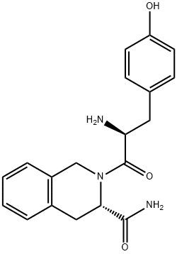 H-Tyr-L-1,2,3,4-tetrahydroisoquinoline-3-carboxamide . HCl Struktur