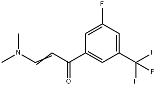 (E)-3-(dimethylamino)-1-[3-fluoro-5-(trifluoromethyl)phenyl]-2-propen-1-one Struktur