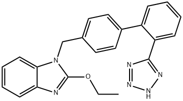 2-ethoxy-1-((2'-(1H-tetrazol-5-yl)biphenyl-4-yl)methyl)benzimidazole Struktur