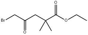 ETHYL 5-BROMO-2,2-DIMETHYL-4-OXOPENTANOATE Struktur