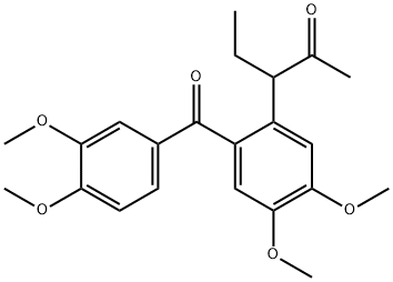 3-[2-(3,4-dimethoxybenzoyl)-4,5-dimethoxyphenyl]pentan-2-one Struktur