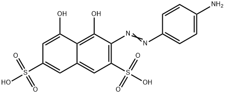 3-[(4-aminophenyl)azo]-4,5-dihydroxynaphthalene-2,7-disulphonic acid Struktur