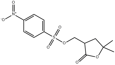 5,5-DIMETHYL-3-(NITROBENZENESULFONYLOXYMETHYL)DIHYDRO-2[3H]-FURANONE Struktur