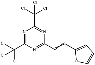 2-[2-(FURAN-2-YL)VINYL]-4,6-BIS(TRICHLOROMETHYL)-1,3,5-TRIAZINE Struktur