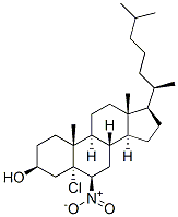 Cholestan-3-ol, 5-chloro-6-nitro-, (3beta,5alpha,6beta)- Struktur