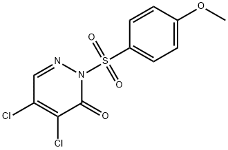 4,5-dichloro-2-(4-methoxyphenyl)sulfonyl-pyridazin-3-one Struktur