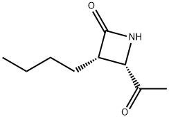 2-Azetidinone, 4-acetyl-3-butyl-, (3S-cis)- (9CI) Struktur