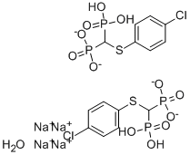 Tiludronate disodium hemihydrate Struktur