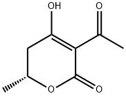 2H-Pyran-2-one, 3-acetyl-5,6-dihydro-4-hydroxy-6-methyl-, (R)- (9CI) Struktur